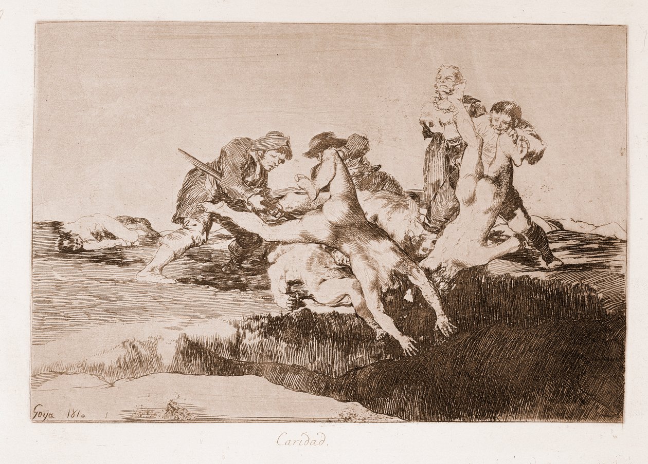 The Disasters of War: Charity (Gravering efter teckning av Francisco de Goya