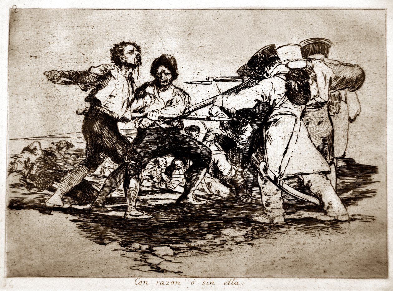 The Disasters of War: Con Razon o Sin Ella (Rätt eller Fel) av Francisco Jose de Goya y Lucientes