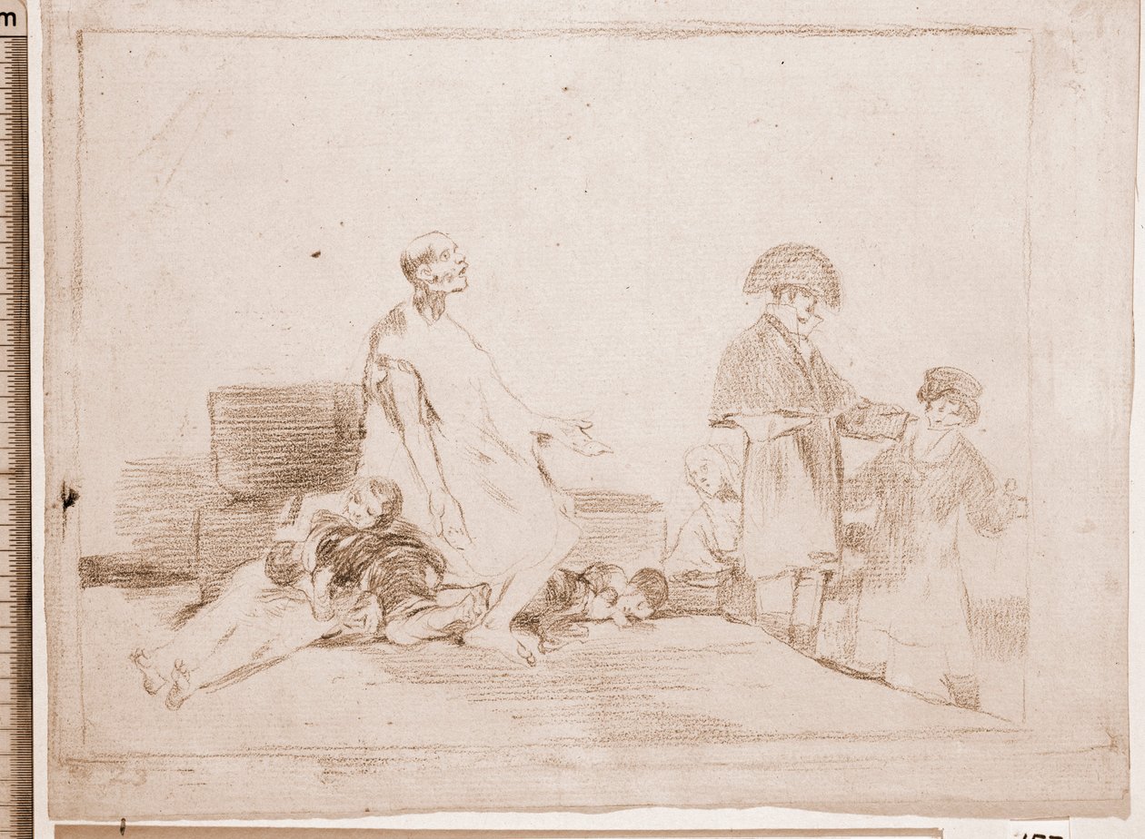 The Disasters of War: Om de kommer från en annan linje (förberedande ritning av Francisco de Goya