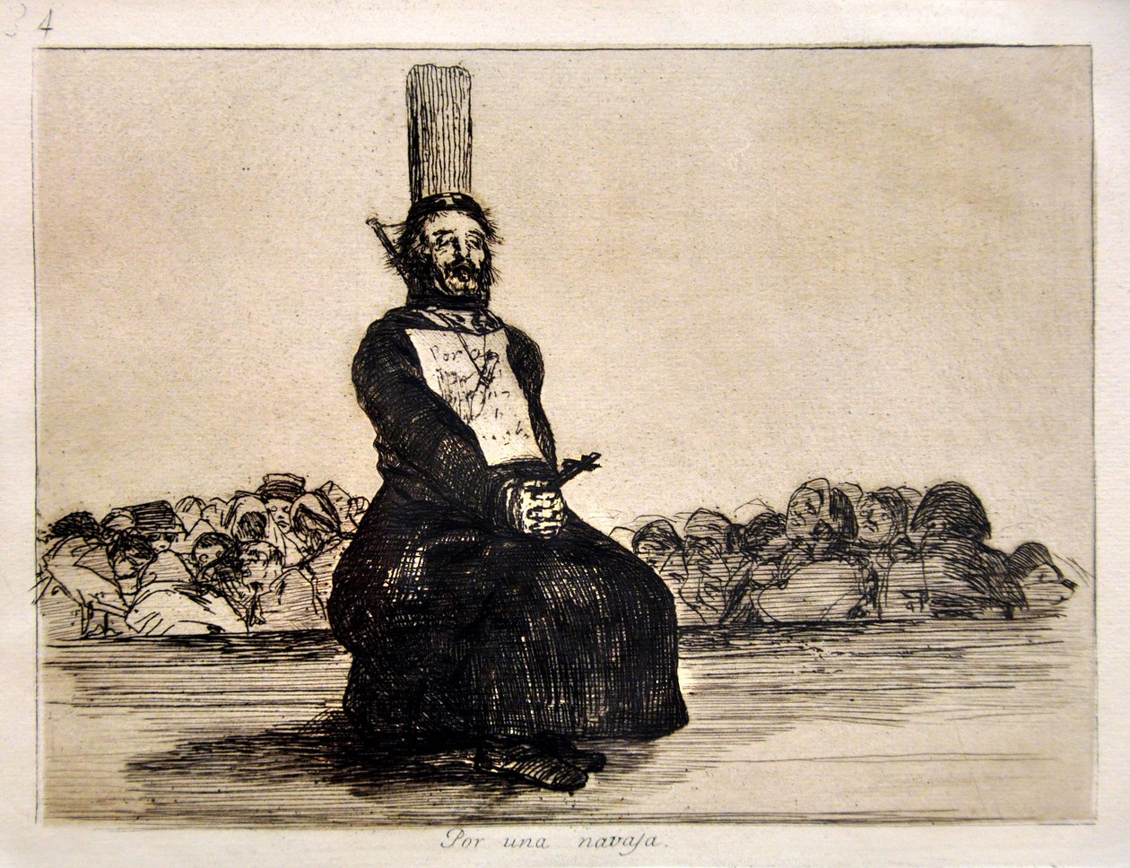 The Disasters of War: Por una Navaja (för en kniv) av Francisco Jose de Goya y Lucientes