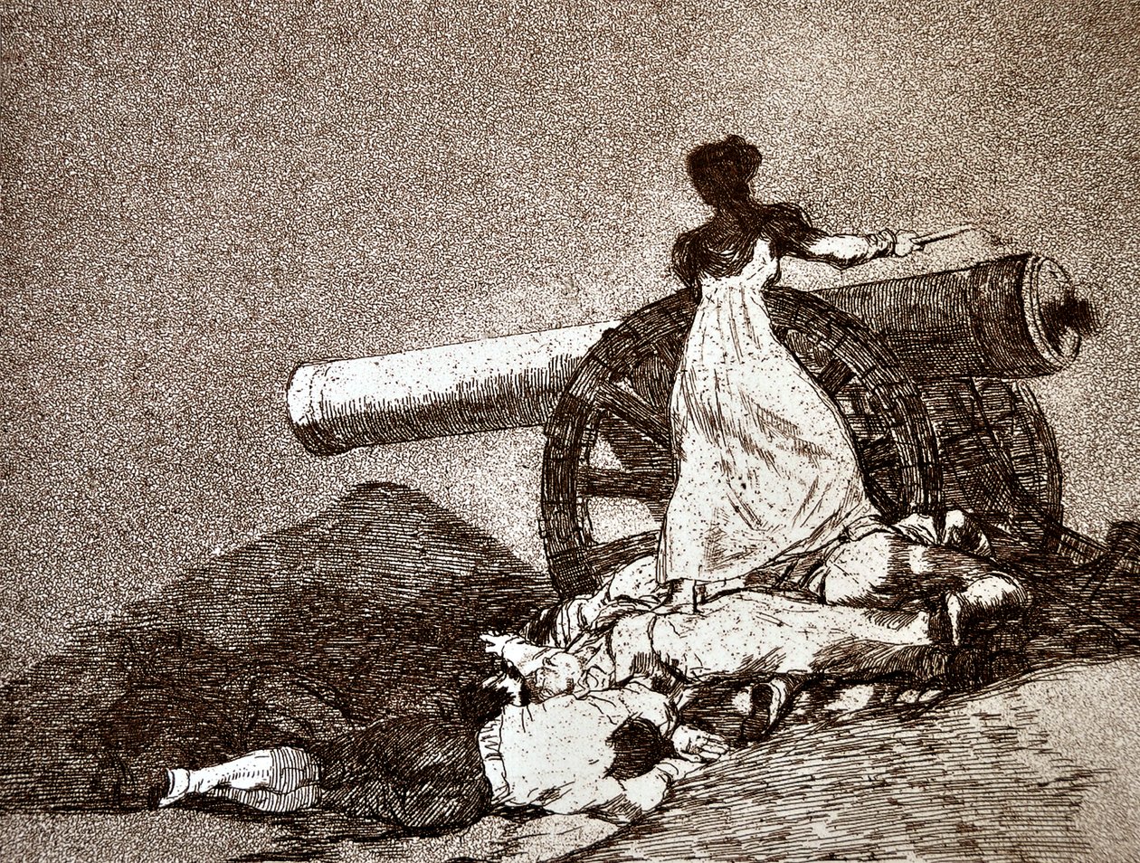 The Disasters of War: Que Valor! (Vilket mod) (detalj) av Francisco Jose de Goya y Lucientes