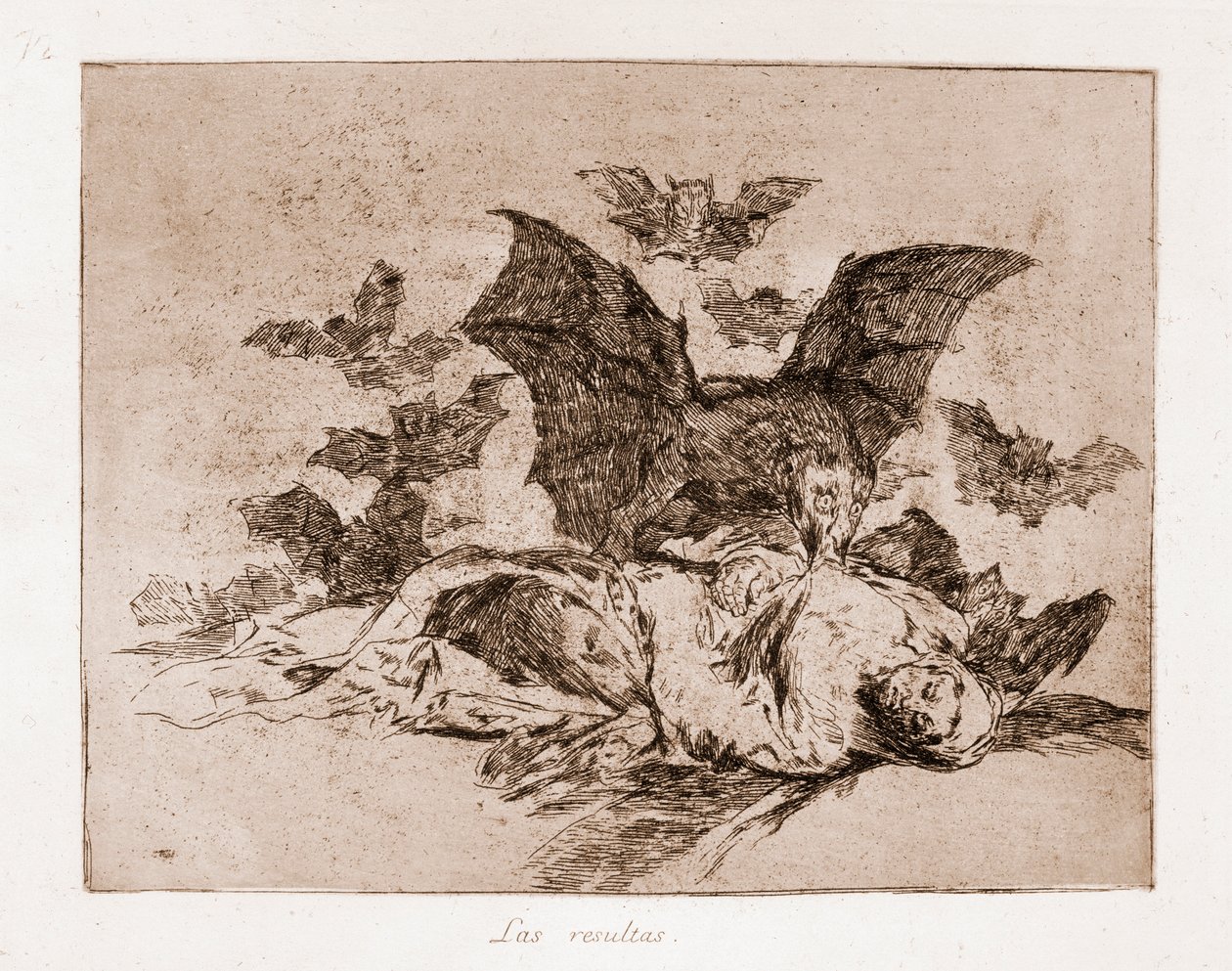 The Disasters of War: Resultaten (etsning från förberedande ritning av Francisco de Goya