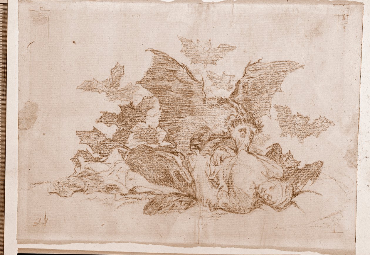 The Disasters of War: Resultaten (förberedande ritning av Francisco de Goya