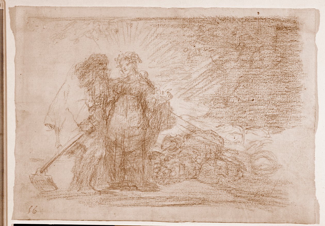 The Disasters of War: Detta är sant (förberedande ritning av Francisco de Goya