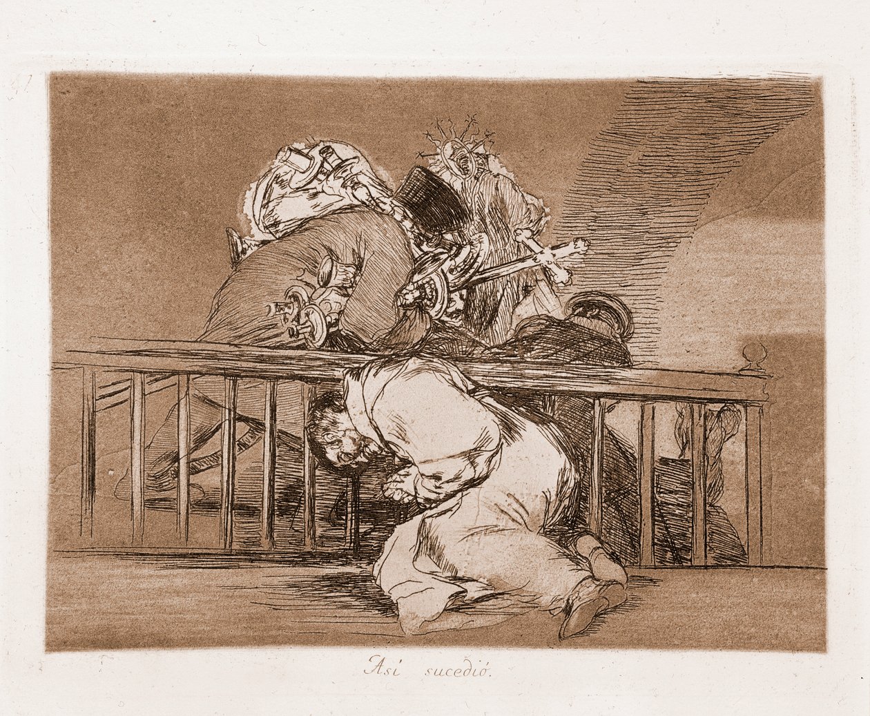 The Disasters of War: Så här hände det (etsning från förberedande ritning av Francisco de Goya