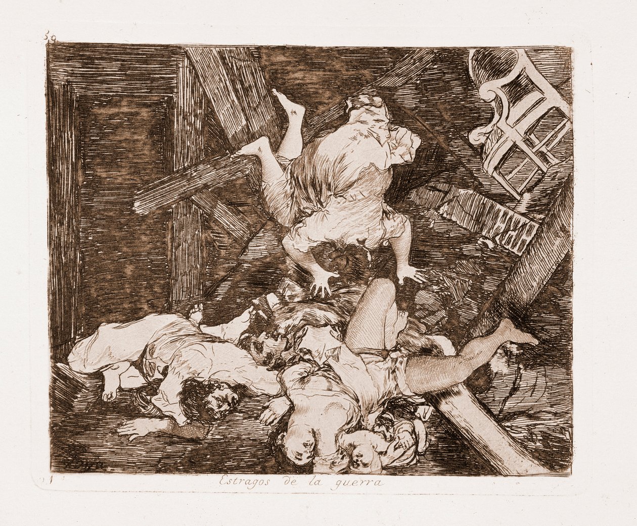 The Disasters of War : War damages (Gravering efter den förberedande ritningen av Francisco de Goya