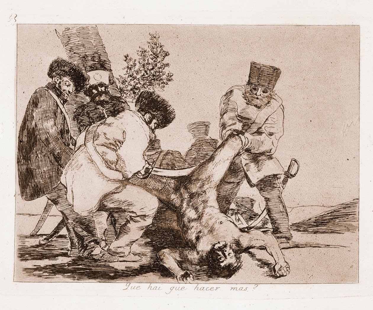 Krigets katastrofer: Vad mer kan vi göra? (Gravering efter ritning av Francisco de Goya