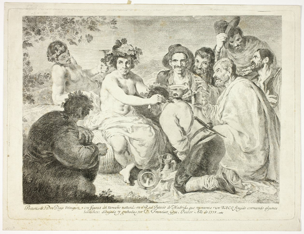 Drunkardarna av Francisco Jose de Goya y Lucientes
