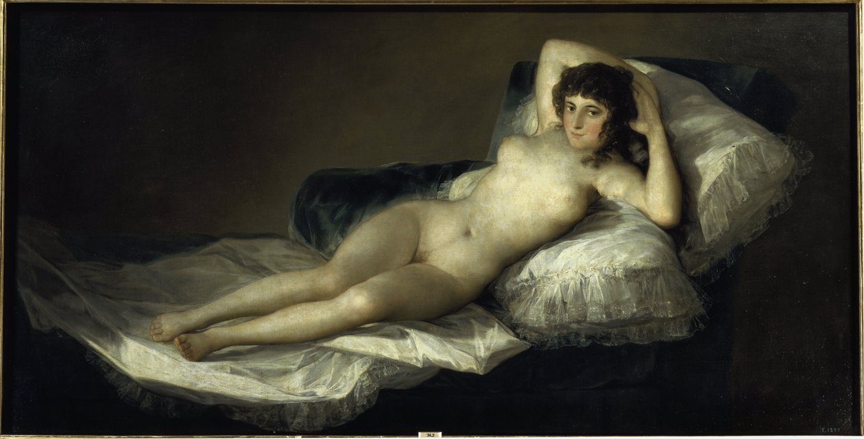 Den nakna Maja, ca 1798-1805 (olja på duk) av Francisco Jose de Goya y Lucientes