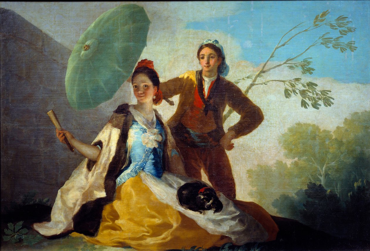 Parasollmålningen av Francisco de Goya (1746-1828) 1700-talets Madrid Prado Museum av Francisco de Goya