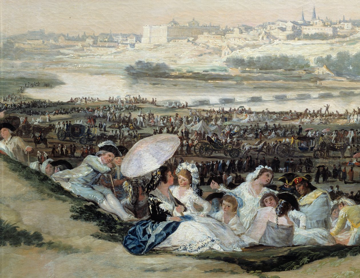 The Prairie of San Isidro (San Isidro) - Målning av Francisco De Goya (1746-1828) av Francisco de Goya