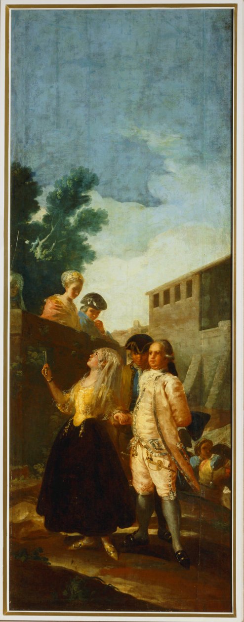 Soldaten och kvinnan ... (målning på duk) av Francisco Jose de Goya y Lucientes