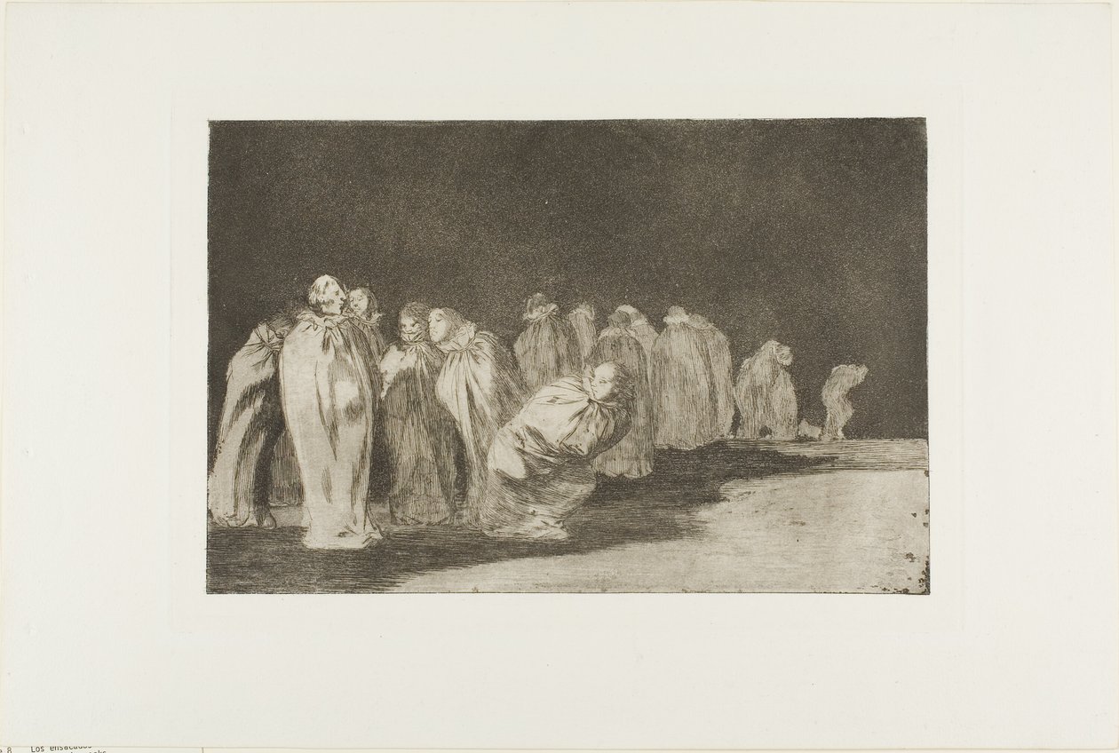 Det finns något under säckväven, dvs. man kan inte döma en man efter hans kläder, plansch åtta från Los Proverbios av Francisco Jose de Goya y Lucientes