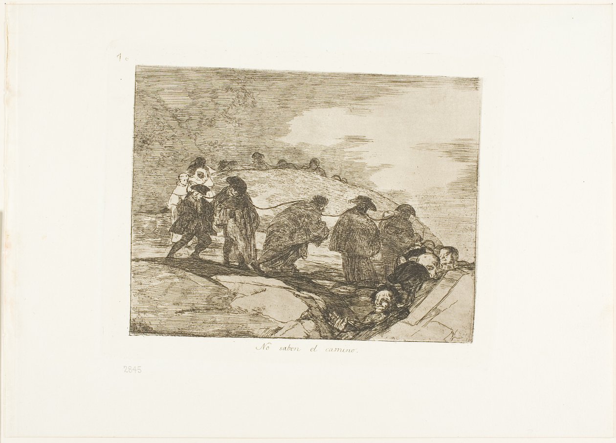 They Do Not Know the Way, skylt 70 från The Disasters of War av Francisco Jose de Goya y Lucientes