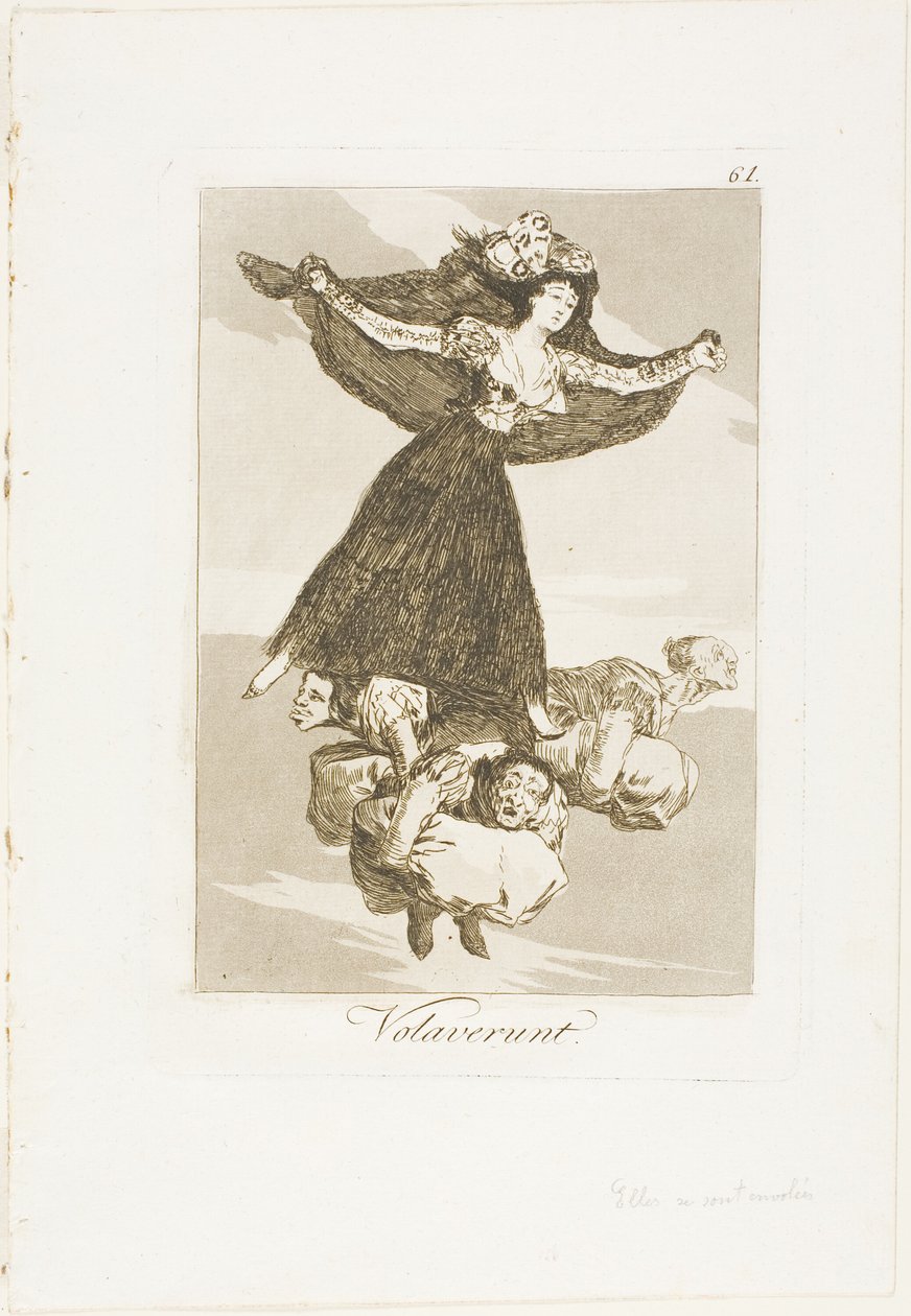 They Have Flown, tallrik 61 från Los Caprichos (Caprices) av Francisco Jose de Goya y Lucientes