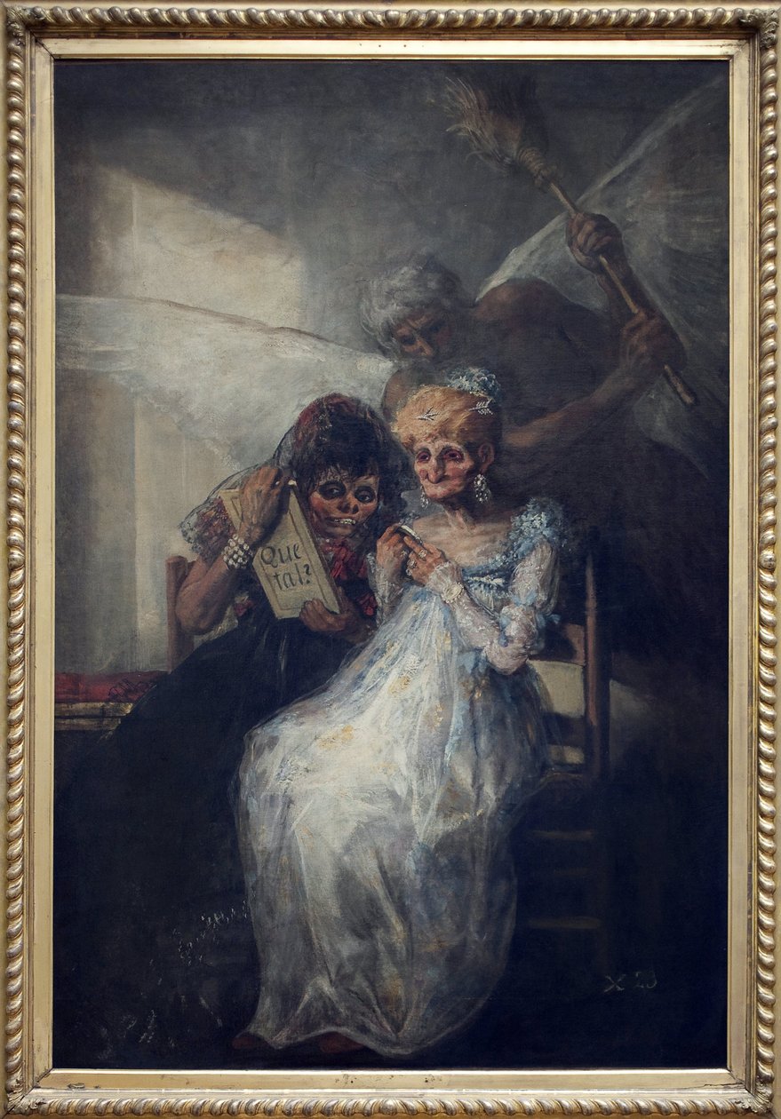 Tid, sa Les Vieilles. Målning av Francisco de Goya y Lucientes (1746-1828), olja på duk, cirka 1808-1812, spansk konst tidigt 1800-tal. Lille konstmuseum. av Francisco de Goya