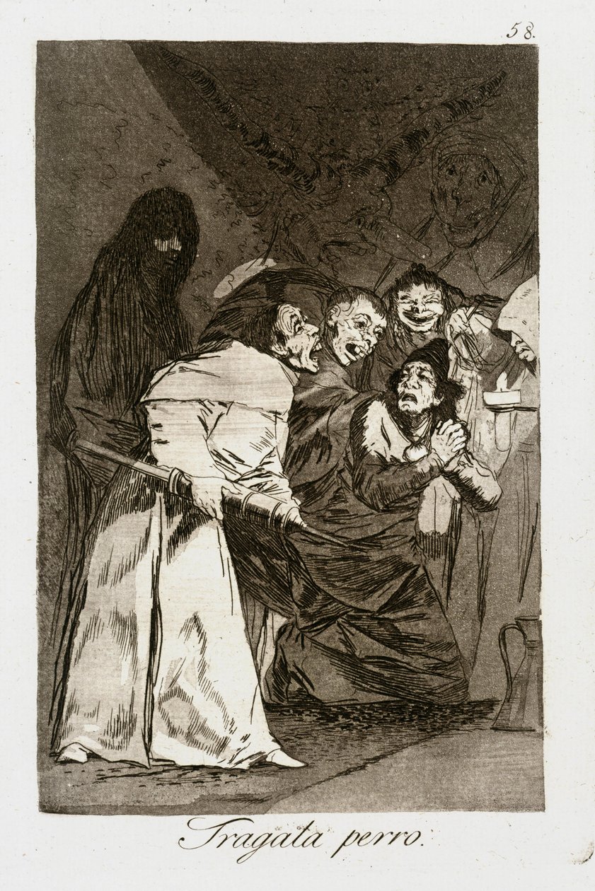Svälj det, hund (Caprichos 58) av Francisco Jose de Goya y Lucientes