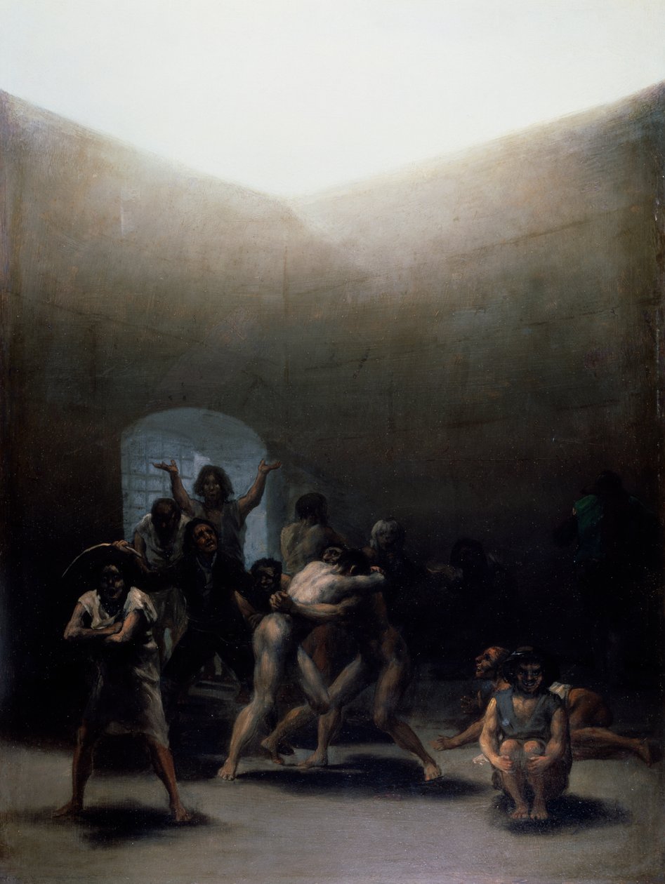 Gård med galningar av Francisco Jose de Goya y Lucientes