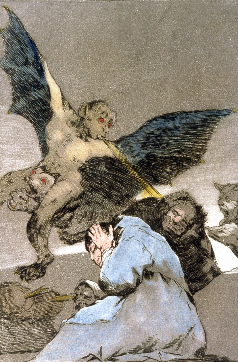 monster, gravyr 1797-1799 av Francisco Jose de Goya y Lucientes