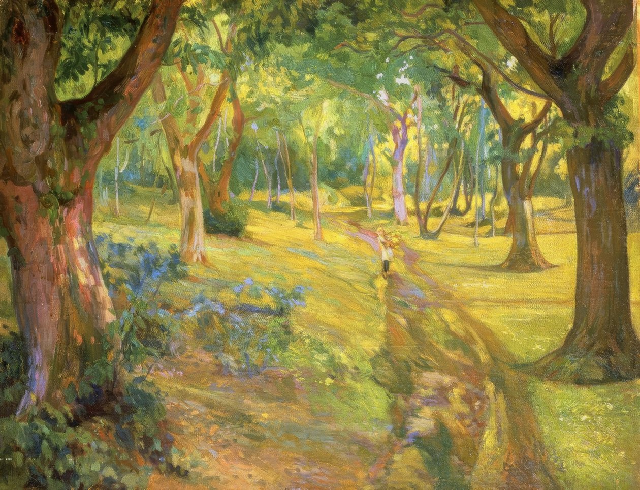 SKOGEN - 1923 - OLJA / KANVAS - 90X68 CM av Francisco Llorens Diaz