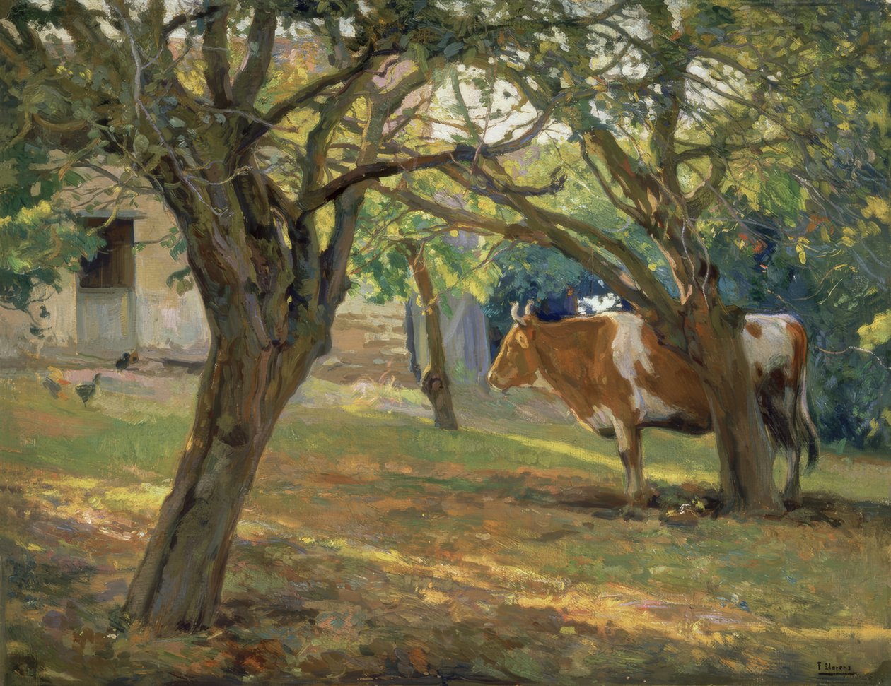 LORD JUANS TRÄDGÅRD – 1930 / 36–70,5X90 CM– av Francisco Llorens Diaz