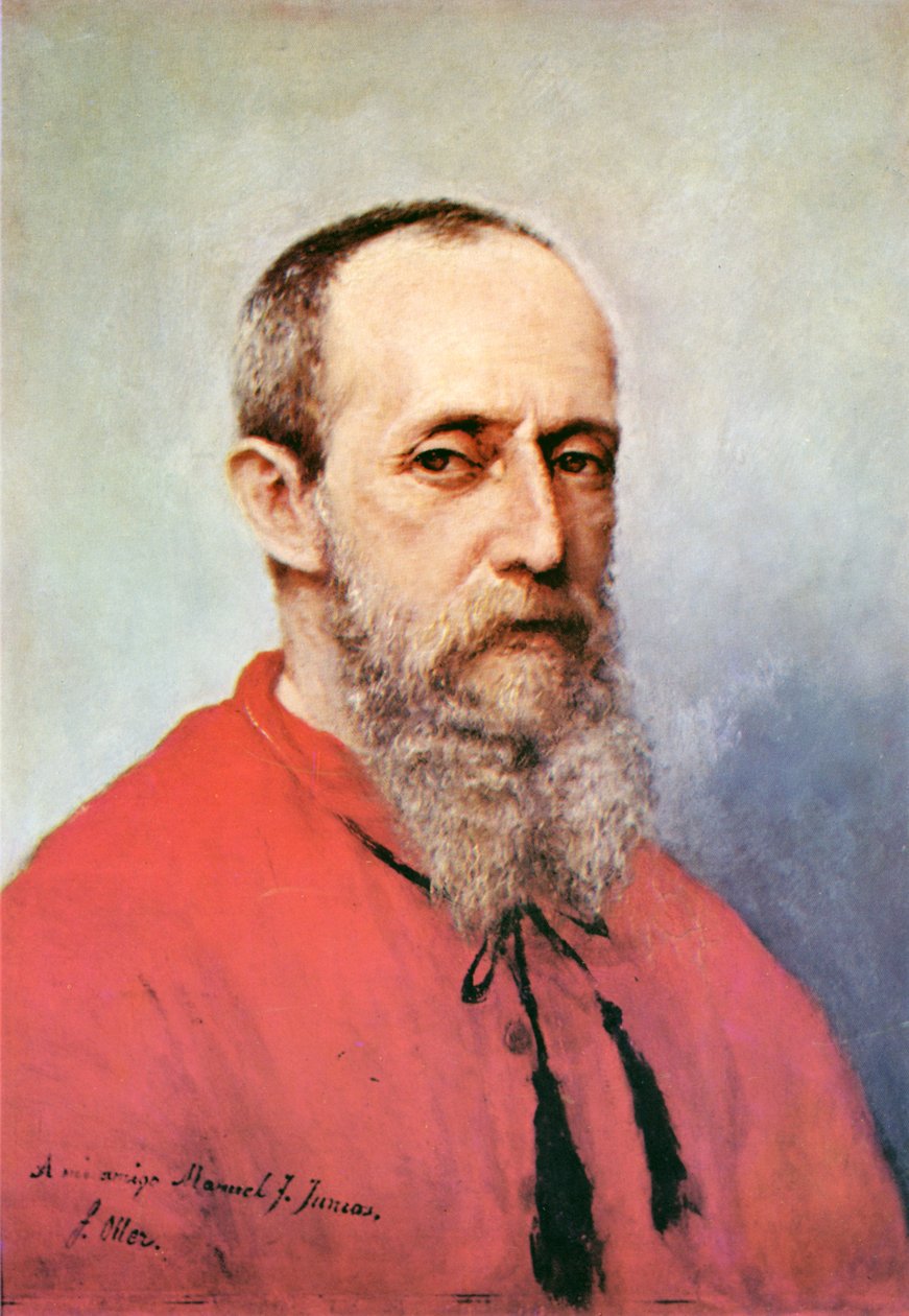 Självporträtt av Francisco Oller av Francisco Manuel Oller