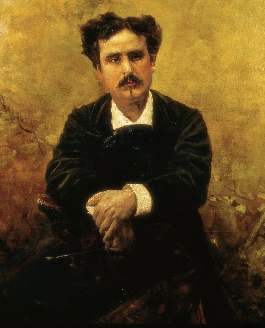 Porträtt av Mariano Fortuny (1838-1874), spansk målare, målning av Francisco Peralta (1837-1897) 1800-talet. av Francisco Peralta del Campo
