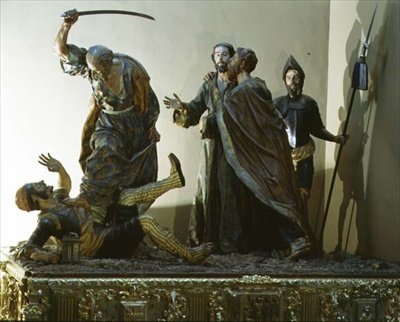 The Arrest of Christ, 1765 (polykromt trä) (för detaljer se 93243) av Francisco Salzillo