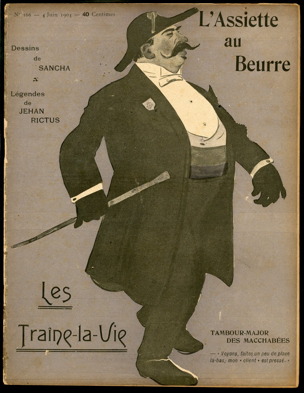 Omslag till "" The Butter Plate"", nummer 166, Satirique en Colors av Francisco Sancha y Lengo