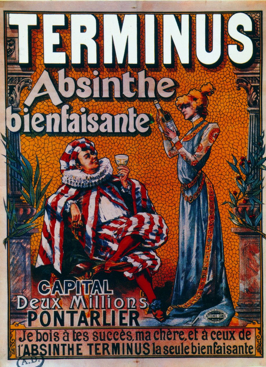 Reklam för Terminus "nyttig absint" av Pontarlier (affisch) av Francisco Tamagno
