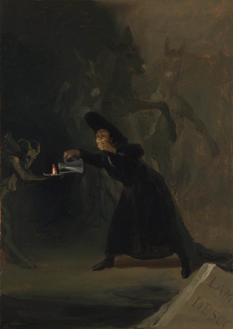 En scen från The Forcibly Bewitched, 1798 av Francisco de Goya