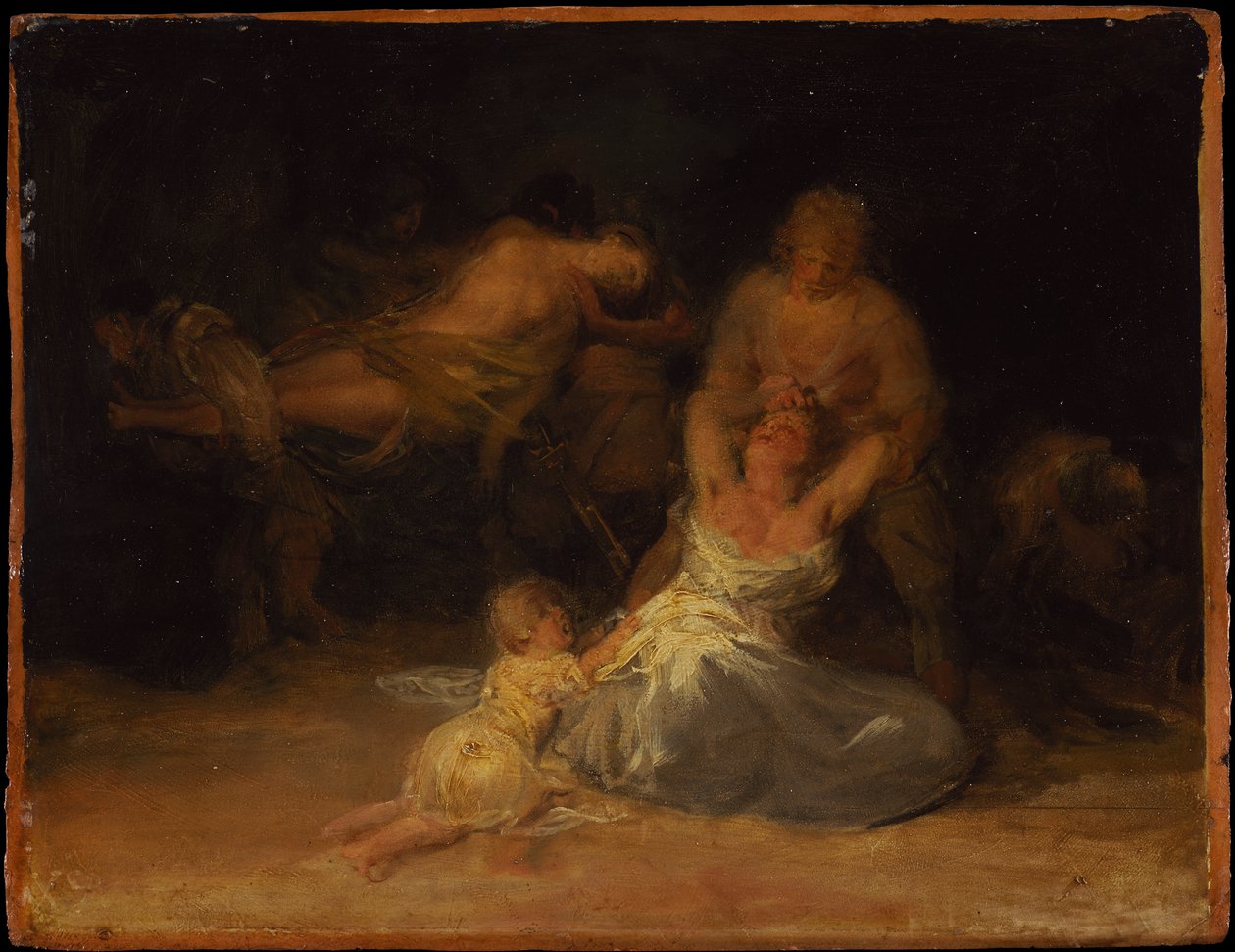 Våldshandling mot två kvinnor av Francisco de Goya