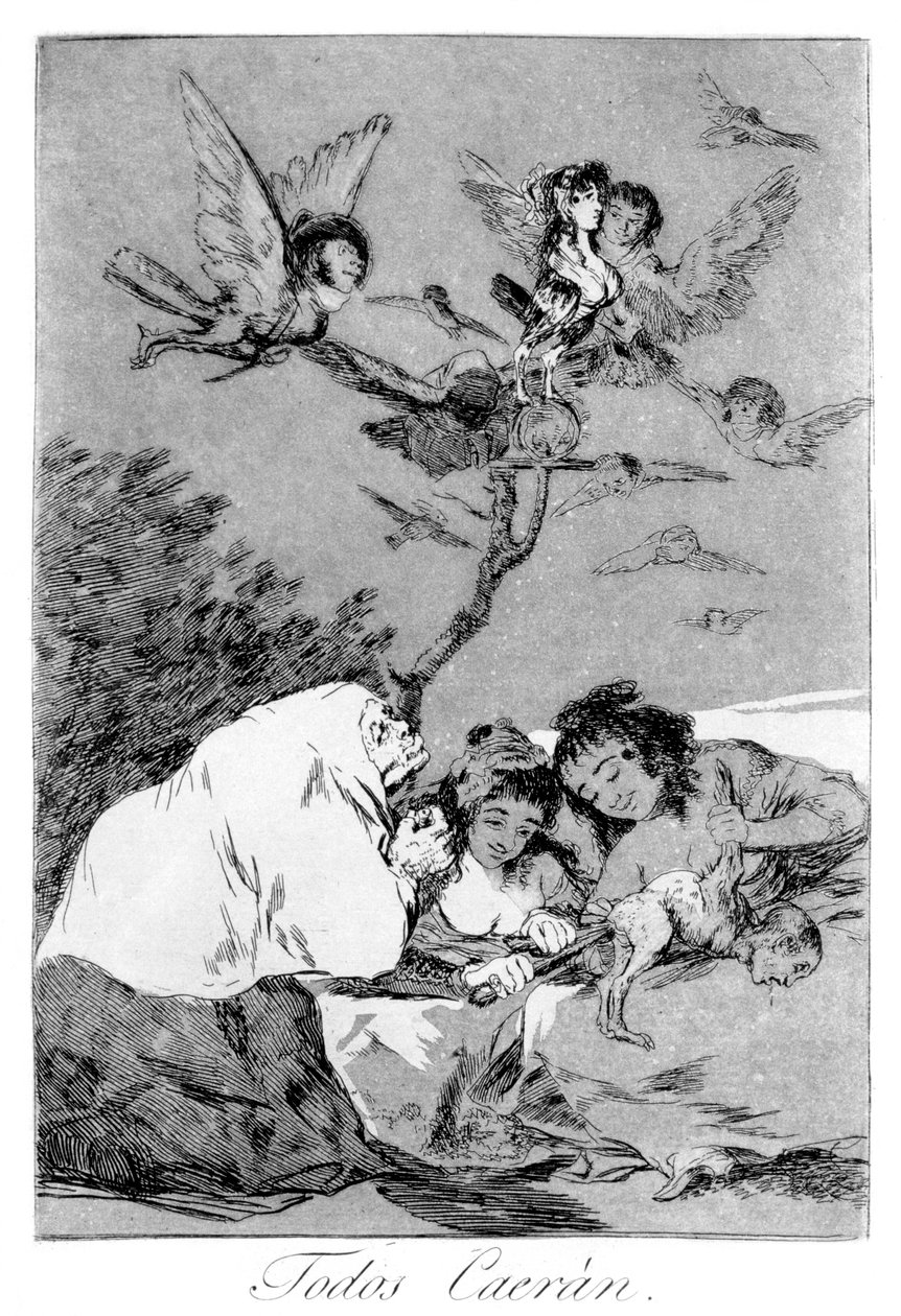 Alla kommer att falla, 1799 av Francisco de Goya