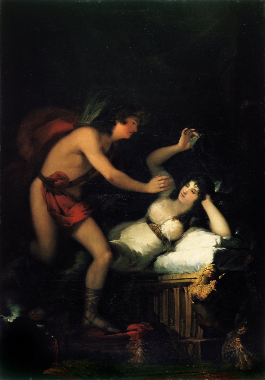 Allegori om kärlek Amor och psyke av Francisco de Goya