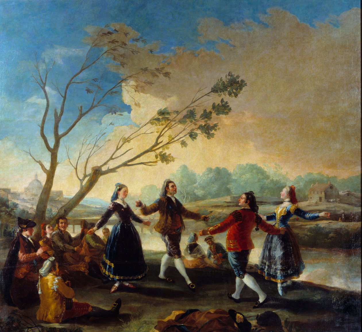 Boll på kanten av Manzanares. Målning av Francisco De Goya (1746-1828) av Francisco de Goya