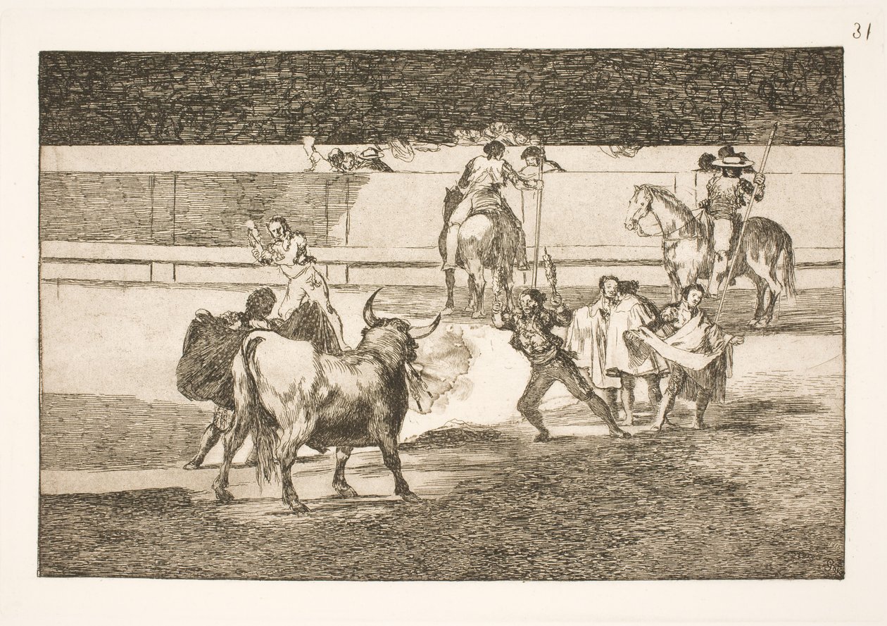 Banderillas med blixtkineser av Francisco de Goya