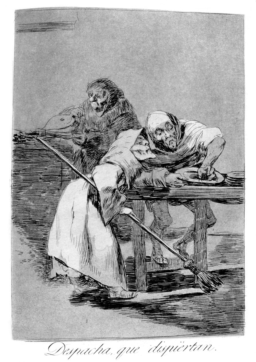 Var snabb, de vaknar, 1799 av Francisco de Goya