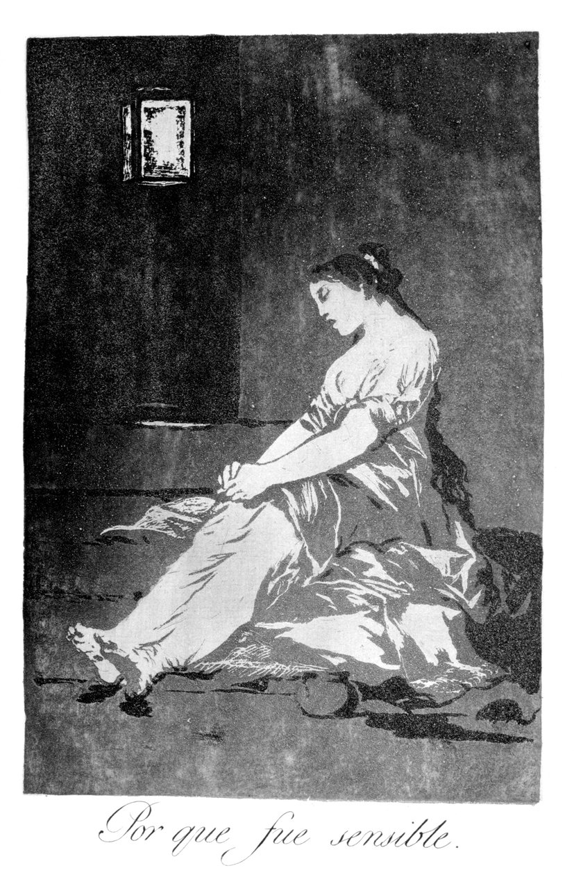 Eftersom hon var mottaglig, 1799 av Francisco de Goya