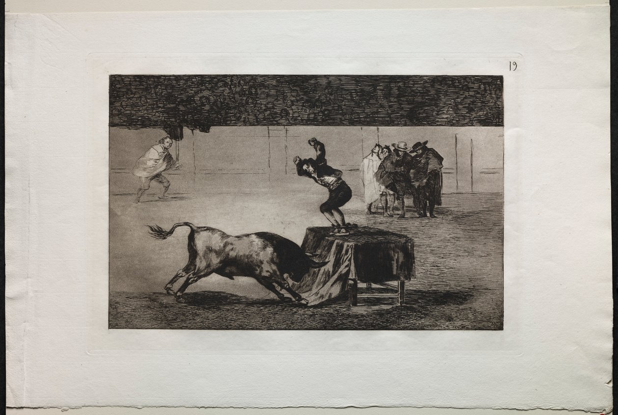 Tjurfäktningar: Another Madness of his in the Same Ring, 1876. av Francisco de Goya
