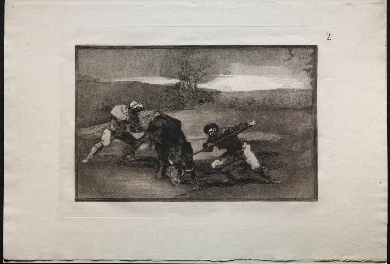 Tjurfäktningar: Ett annat sätt att jaga till fots av Francisco de Goya