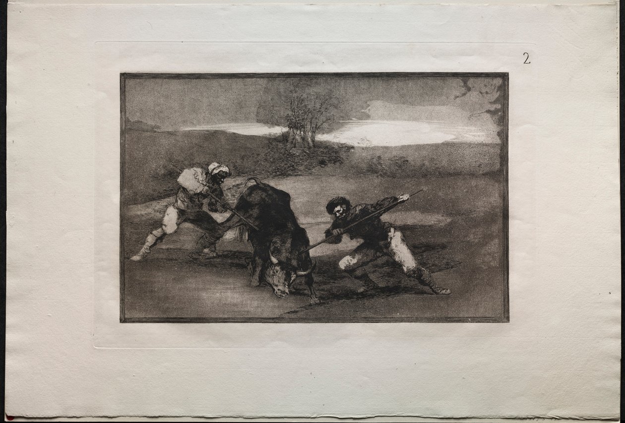 Tjurfäktningar: Ett annat sätt att jaga till fots, 1876. av Francisco de Goya