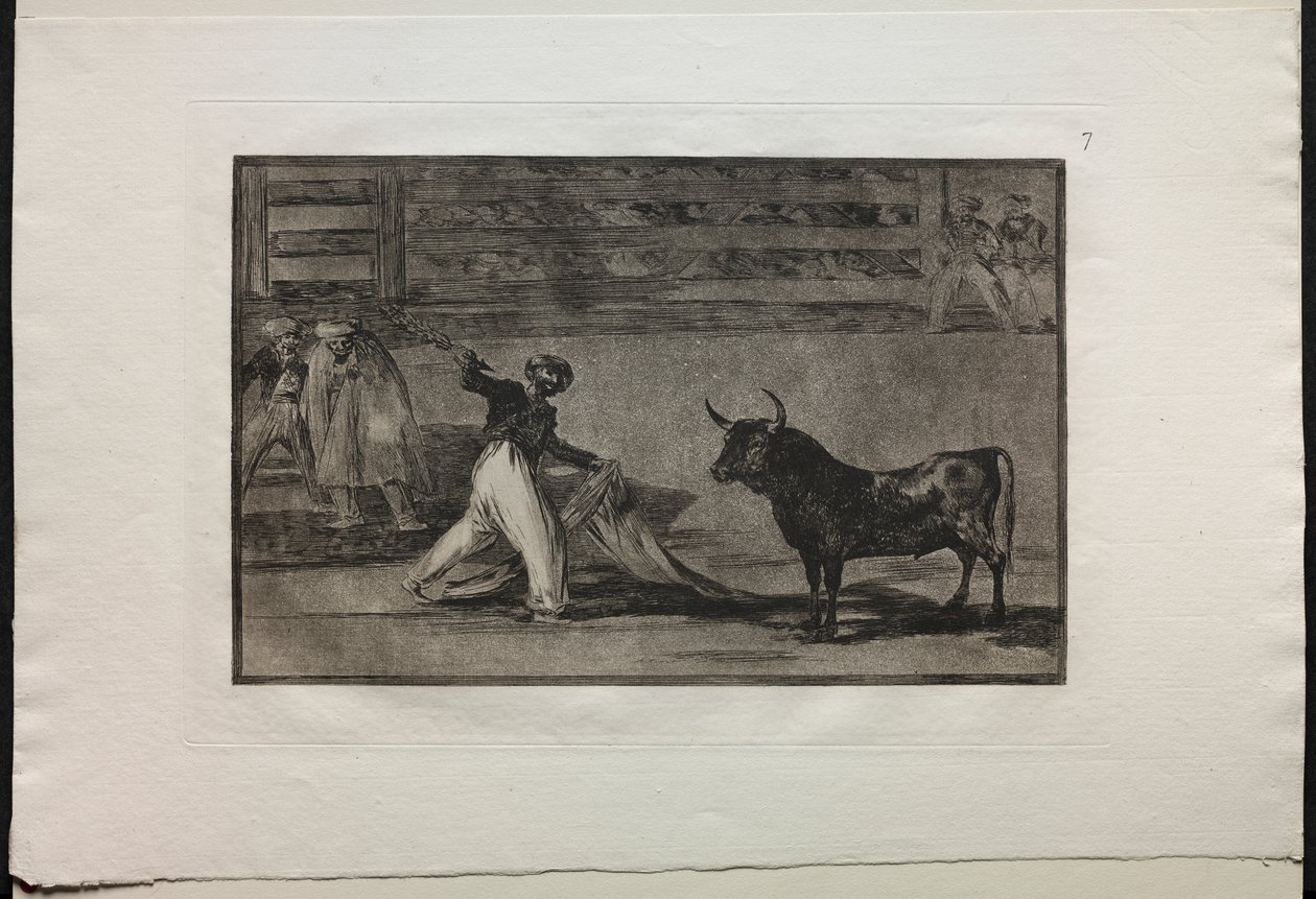 Tjurfäktningar: Harpunernas eller flaggornas ursprung av Francisco de Goya