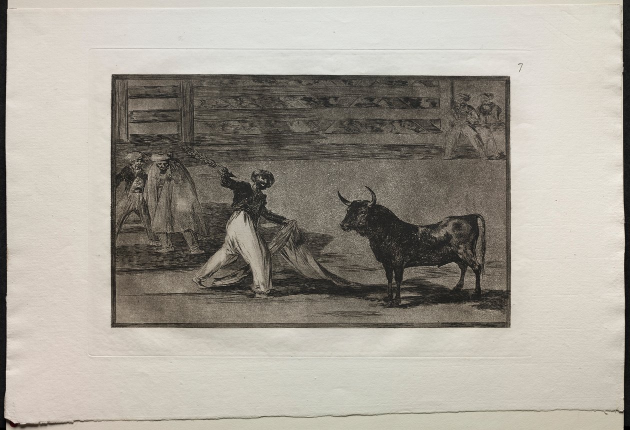 Tjurfäktningar: Harpunernas eller Banderillas ursprung, 1876. av Francisco de Goya