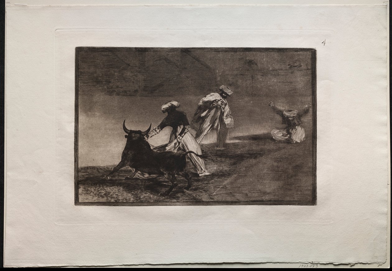 Tjurfäktningar: They Play Another with the Cape in an Enclosure, 1876. av Francisco de Goya