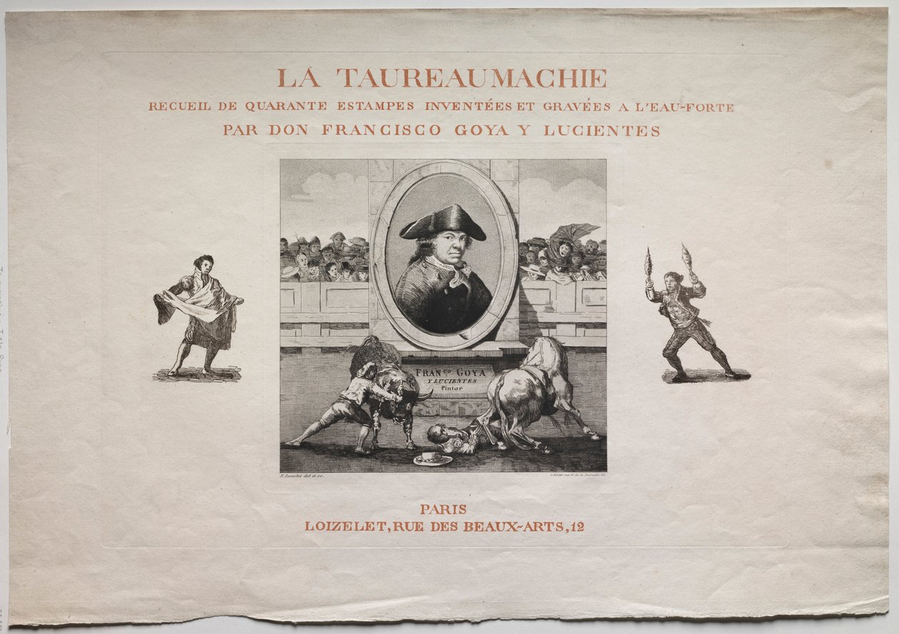 Tjurfäktningar: Titelsida, 1876. av Francisco de Goya