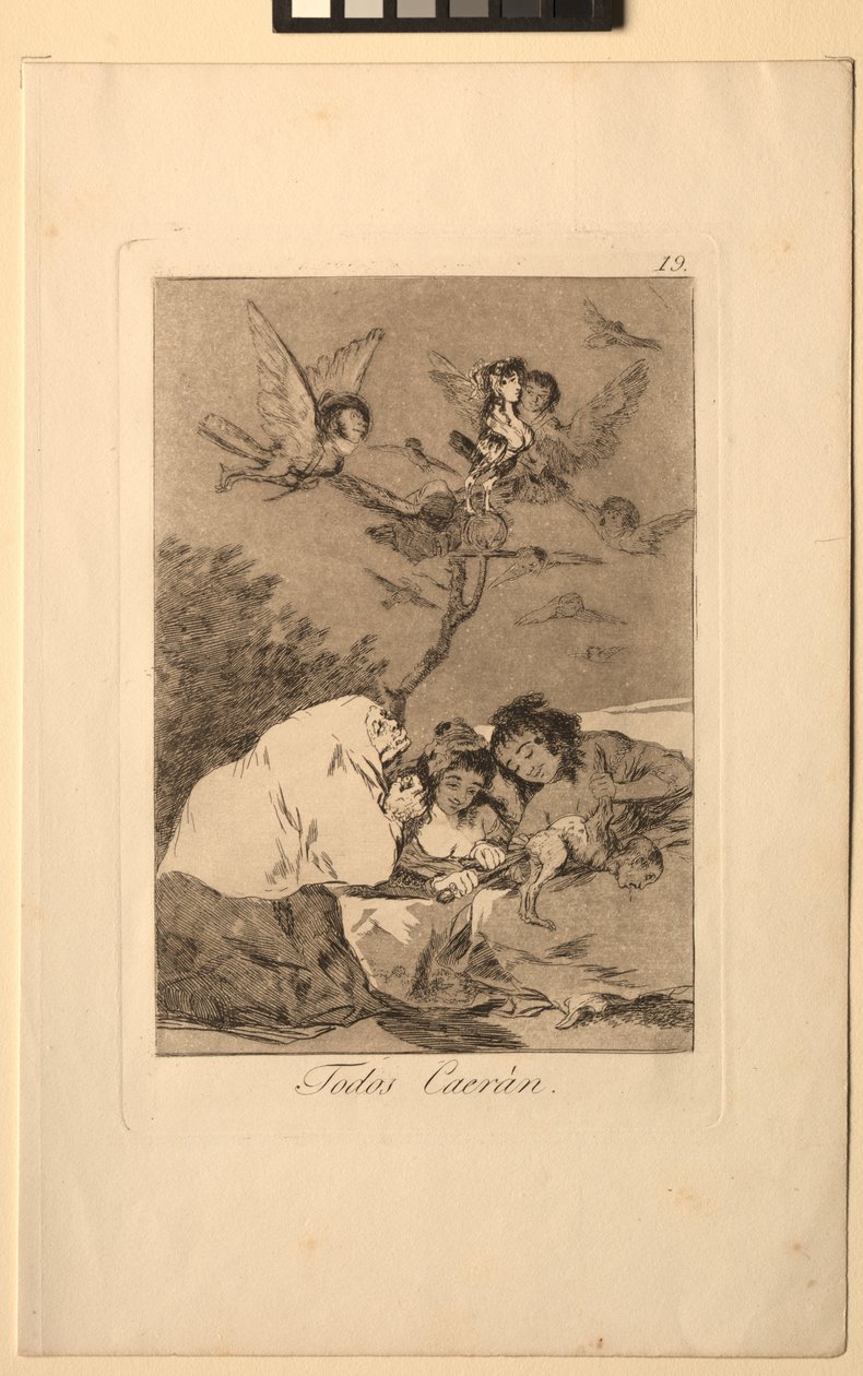 Caprichos: Allt kommer att falla. av Francisco de Goya