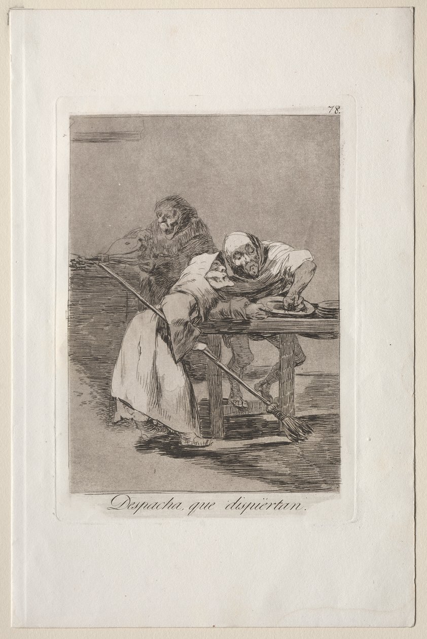 Caprichos: Var snabb, de vaknar upp av Francisco de Goya