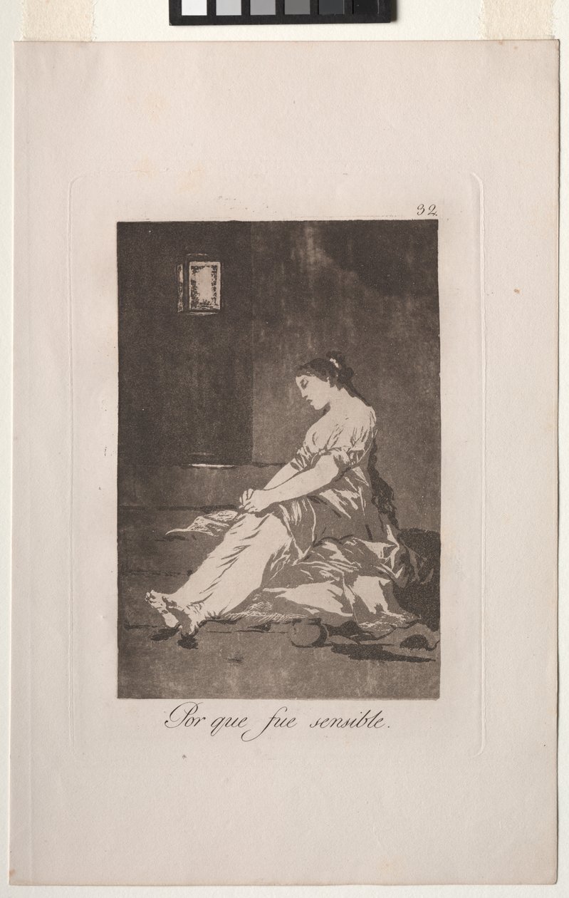 Caprichos: För att hon var mottaglig. av Francisco de Goya