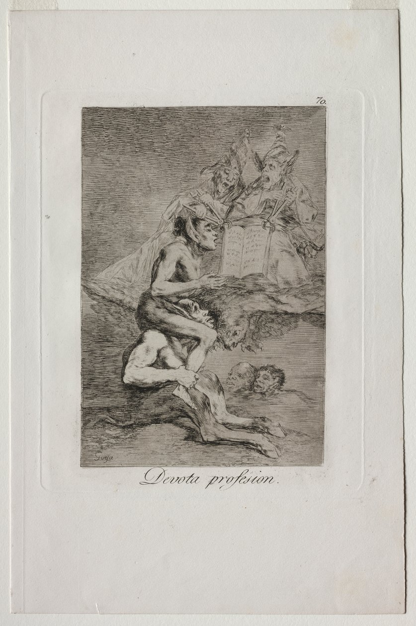 Caprichos: Devout Profession av Francisco de Goya