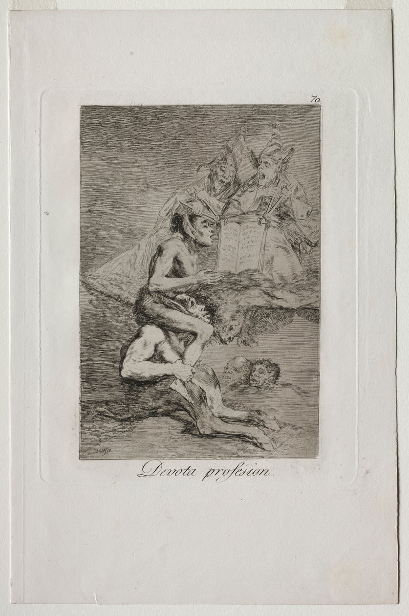 Caprichos: Devout Profession. av Francisco de Goya